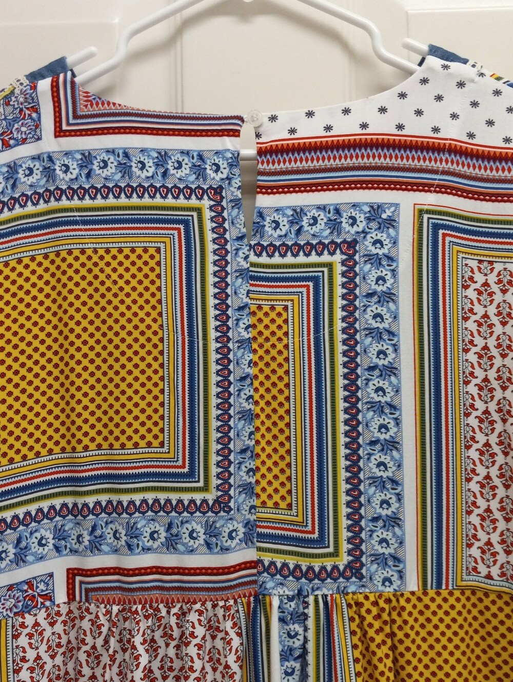 Vermont Country Store Patchwork Dress Medium Boho Cottagecore Prairie Pockets - Picture 10 of 16